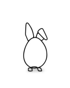 Easterbunny 'benjamin' black h15 d8 cm