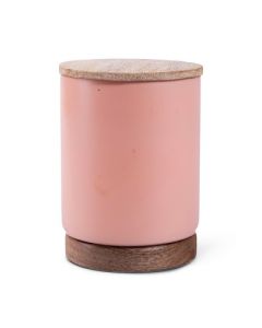 Scented candle 'March' scent cranberry pink h12,5 d9 cm