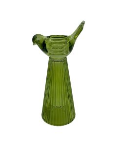 Bougeoir cassis vert h22 d11.6cm