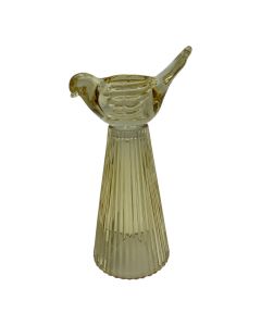 Bougeoir cassis jaune clair h22 d11.6cm