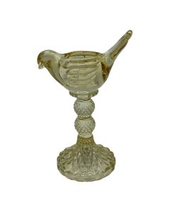 Bougeoir pino jaune clair h18.5 d11.5cm