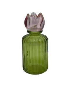 Vase fleur unique rosa rose clair h14 d6.2cm