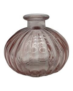 Vase petra rose clair h7.5 d8.5cm