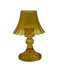 Candleholder tilia yellow h16 d11cm