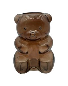 Vase bear biscuit brown h20 d14cm (cc)