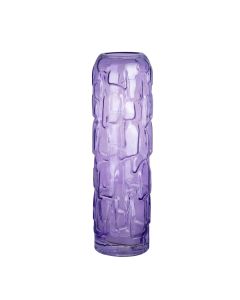 Vase Solstice violet h38,5 d12cm (cc)