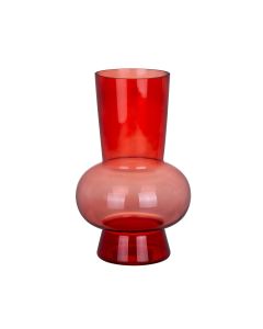 Vase Aloé coral pink h17,5 d12cm (cc)