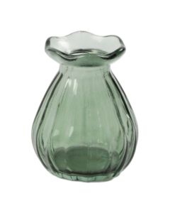 Flaschenvase Sedona grün h8,5 d6,8cm