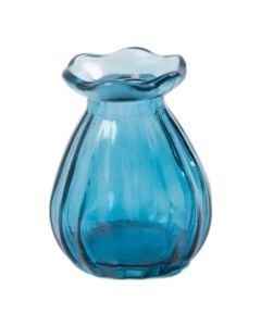 Flaschenvase Sedona blau h8,5 d6,8cm