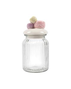 Vorratsglaas macaron weiss h21,5 d11cm