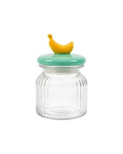 Storage jar cherry white h17 d11cm