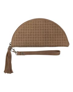 Pouch half moon weave brown (bos taurus taurus)