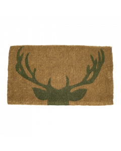 coir doormat handmade deer green 75cm