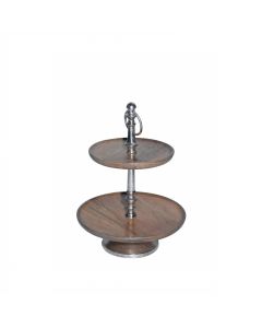 kuche etagere holz rund 2-fach 35cm