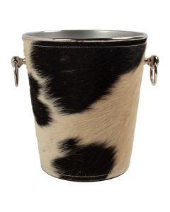 seau à champagne vache noir/blanc