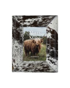 photo frame cow bulge black/ dark brown / white 15x10cm (bos taurus taurus)