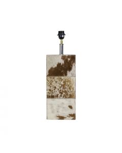 pied de lampe carré vache brun 45cm