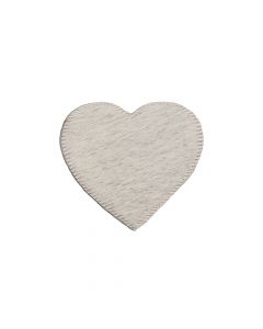 dessous de verre peau de vache coeur gris 14cm