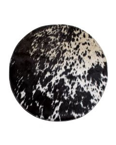 placemat koehuid rond zwart/wit Ø38cm