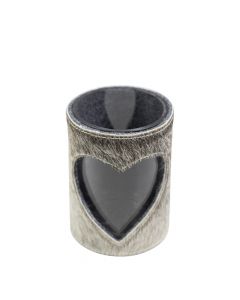 windlicht kuh herz grau 15cm