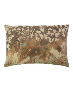 Coussin Brodé cerf dans l'herbe 40x60cm