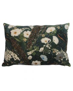 gross kissen samt romantisch pfau blume 40x60cm*