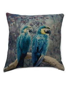 coussin velours charmants 2 aras 45x45cm*