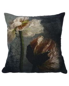 coussin velours fleur avec tige 45x45cm*