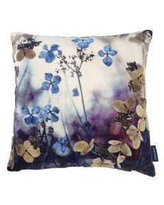 kussen fluweel natuur hortensia 45x45cm*
