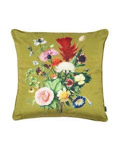 Coussin Fleurs vert 45x45cm