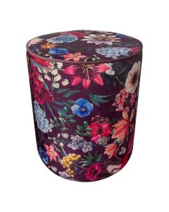 Pouf velours Imelda couples 35x35x40cm