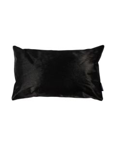 cushion cow plain black 30x50cm (bos taurus taurus)