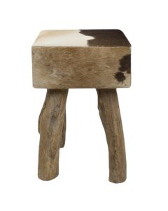 hocker kuh dunkelbraun quadratisch 45cm