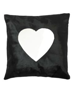 kissen kuh herz schwarz 45x45cm 