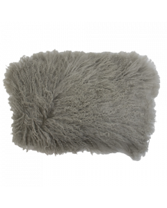 cushion sheep curly hair grey 30x50cm (ovis aries)