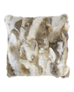 cushion rabbit mix brown 40x40cm (oryctolagus cuniculus)