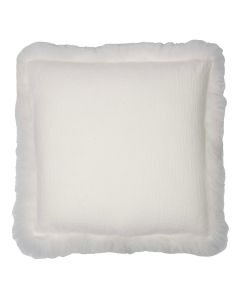 kussen schaap krulhaar linnen wit 40x40cm