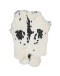 fell kaninchen gesichtet weiß grau 40cm