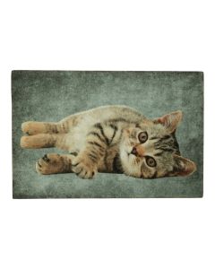 deurmat grijs tabby liggend 75x50cm
