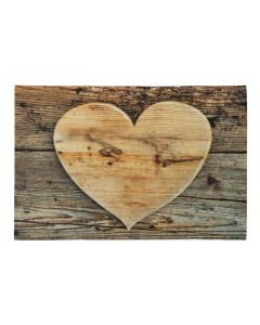 fußmatte holz herz 75x50cm
