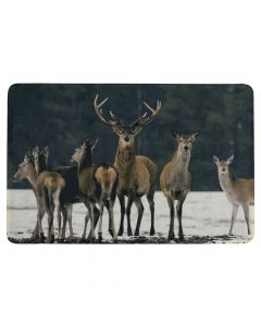 deurmat sneeuw roedel herten 75x50cm