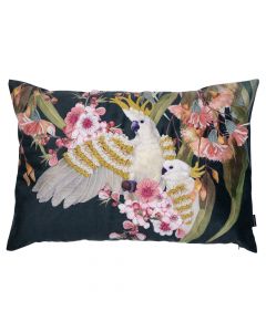 demi coussin faite à la main fleury cacatoès 30x50cm