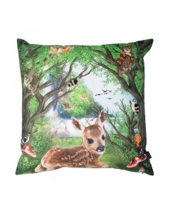 coussin fait main fleury bambi contes de fées 45x45cm