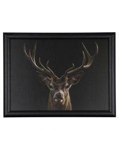 schootkussen zwart edelhert 43cm