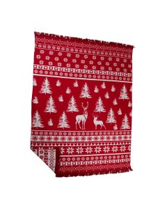 plaid Nordic Hirsch rot xl 150x200cm