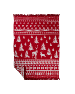 plaid Nordic Hirsch rot xl 150x200cm