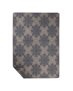 Plaid Waffelmuster Schneeflocken blaugrau 150x200cm