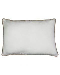 coussin blanc avec jute garniture 40x60cm*