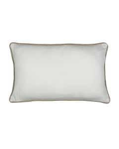 coussin blanc avec jute garniture 30x50cm*