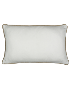 coussin blanc avec jute garniture 30x50cm*